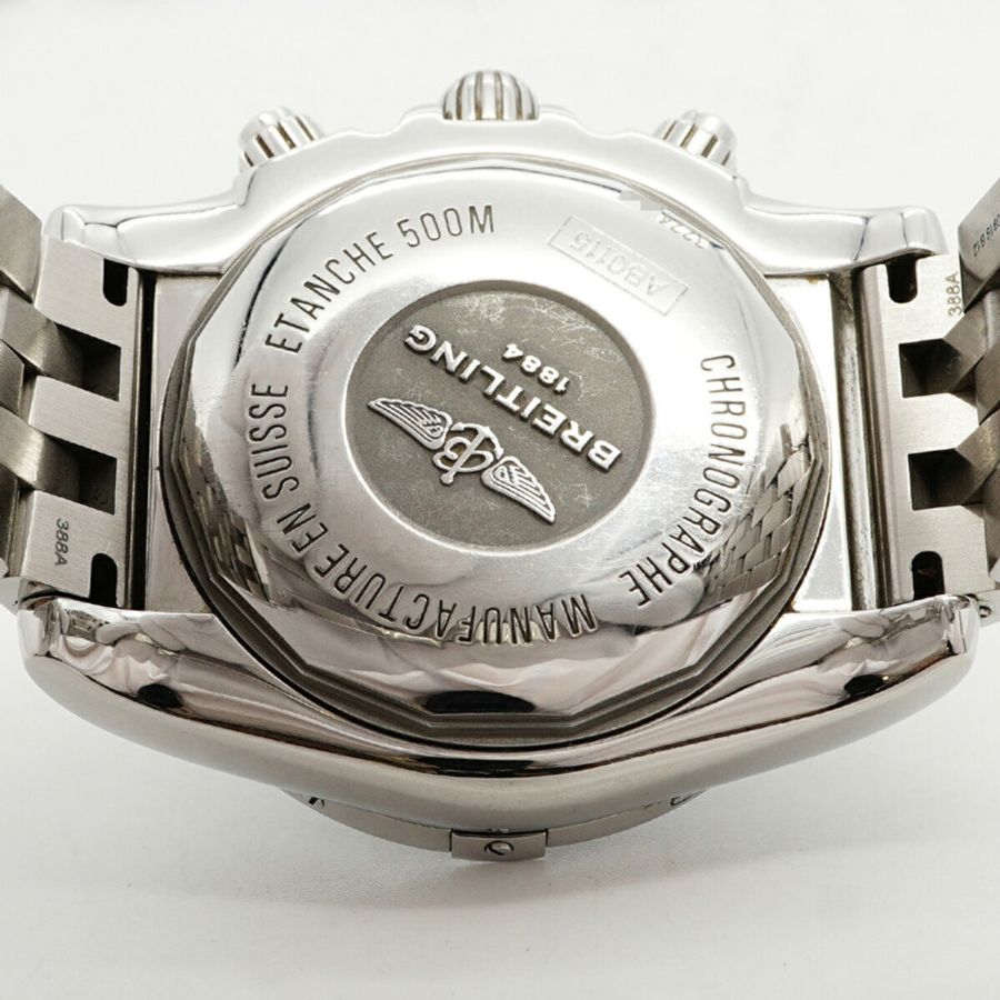 百年靈 Chronomat 44 AB0115 藍色錶盤男錶-4