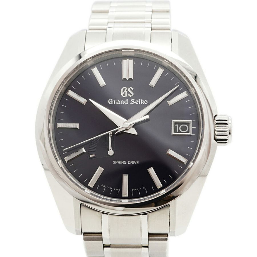 精工 Grand Spring Drive SBGA375 9R65-0CV0 海軍藍錶盤男士腕錶-0