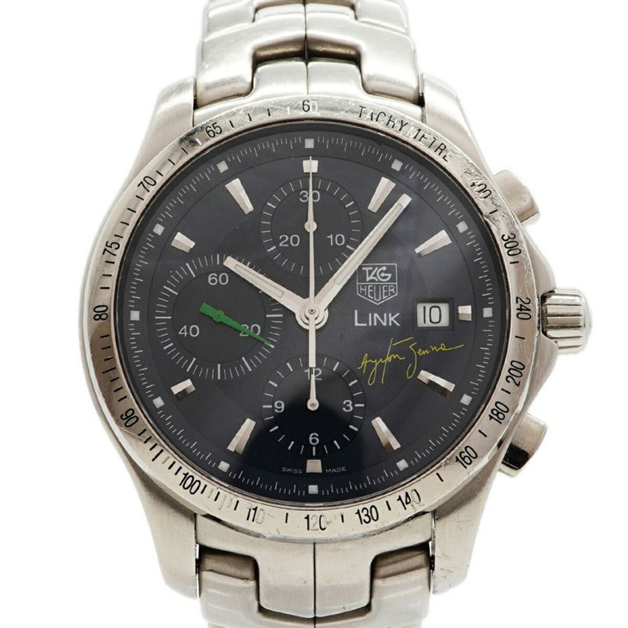 TAG Heuer Link Ayrton Senna 限量版 CJF2113 藍色錶盤男士腕錶-0