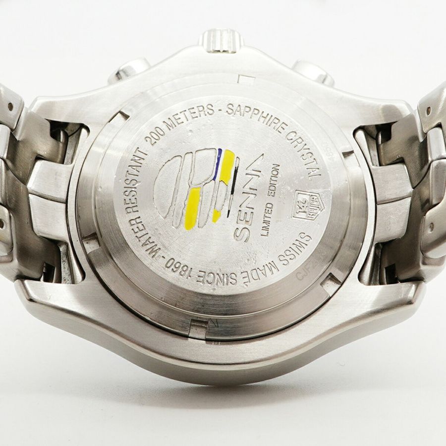 TAG Heuer Link Ayrton Senna 限量版 CJF2113 藍色錶盤男士腕錶-4