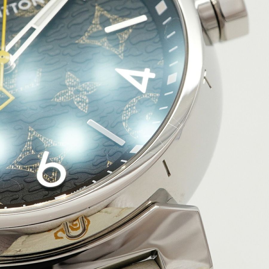路易威登 Tambour Monogram QA072Z 棕色錶盤男士腕錶-4