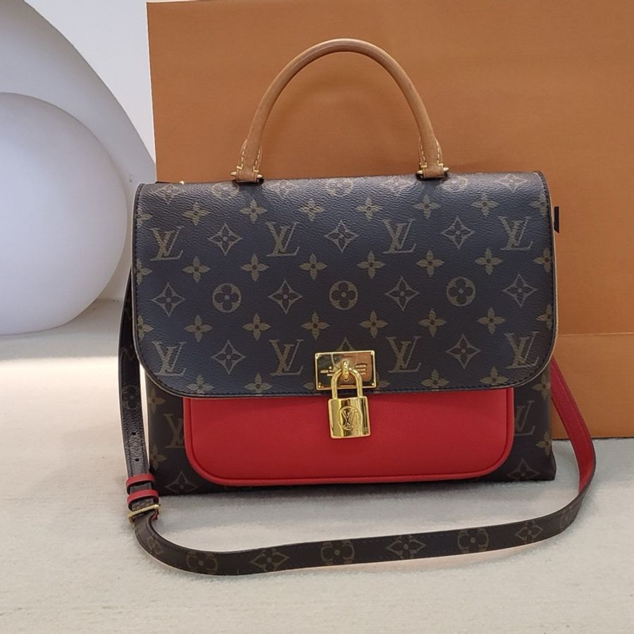 路易威登/Louis Vuitton mairgnan锁头包邮差包 芯片编码18年 御姐都爱的经典老-0