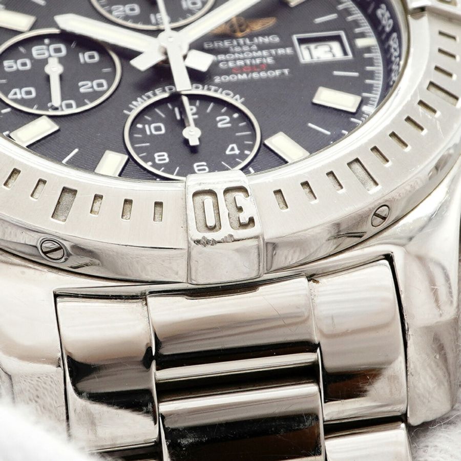 百年靈 Colt Chrono 日本限量版(500 枚)A13388 黑色錶盤男士腕錶-6