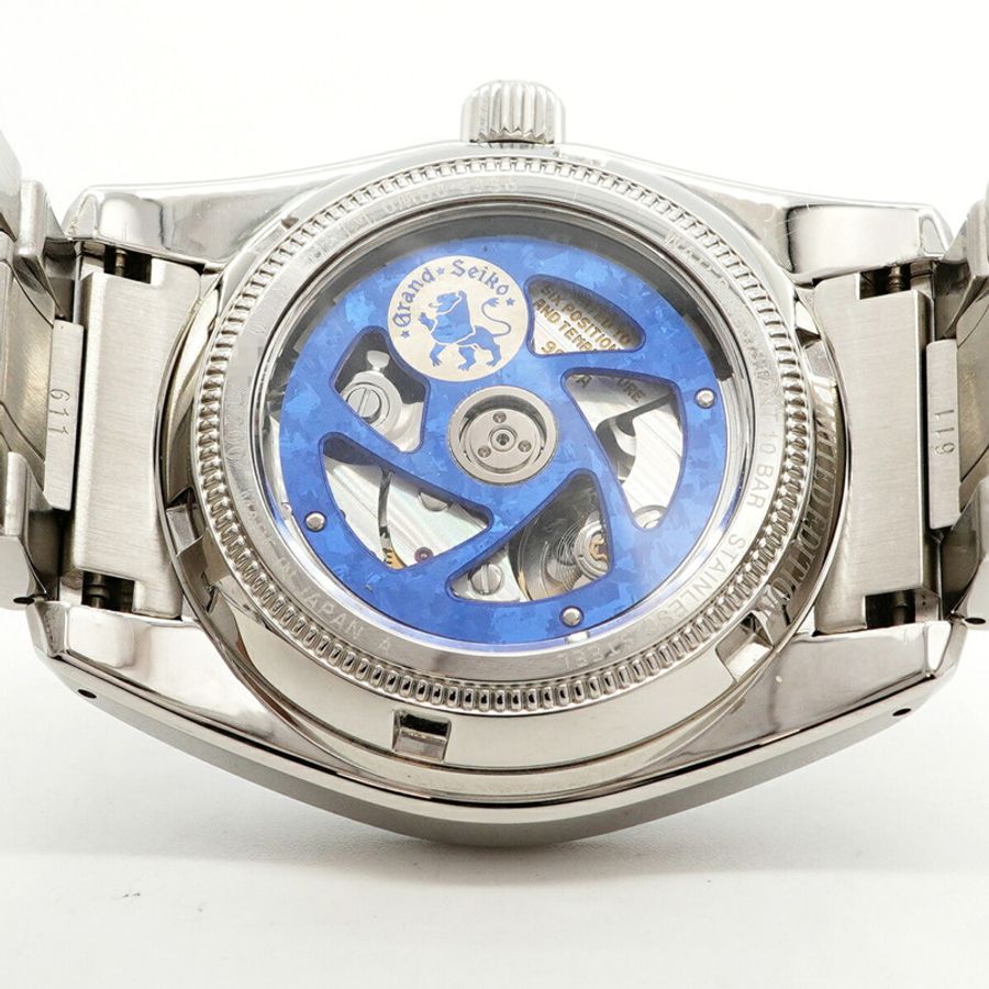 精工Grand Mechanical全球限量版1200枚SBGR325 9S65-00W0藍色錶盤男士腕錶-4