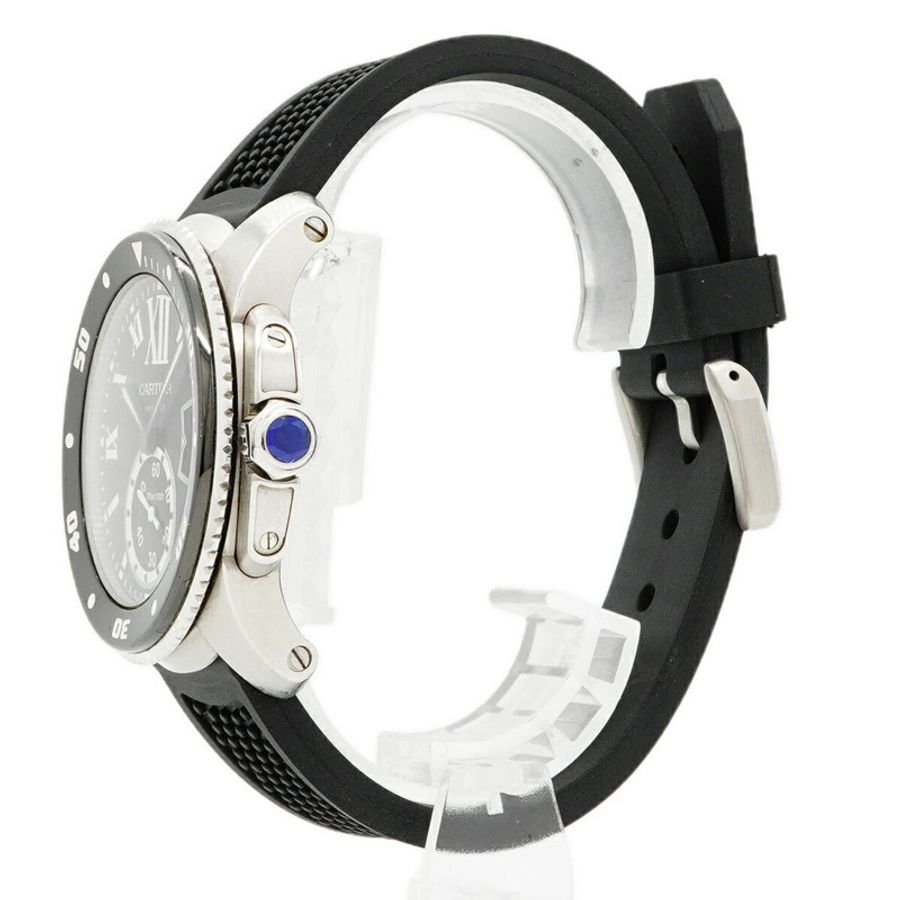 卡地亞 Calibre Diver 300M W7100056 黑色錶盤男士腕錶-1