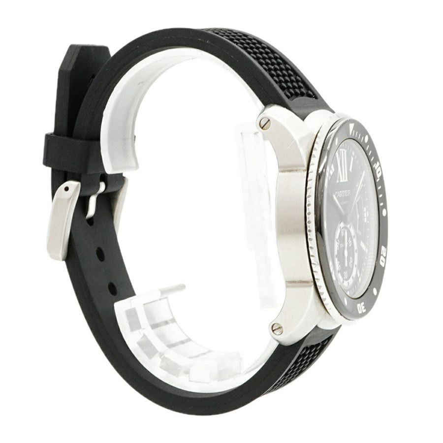 卡地亞 Calibre Diver 300M W7100056 黑色錶盤男士腕錶-2