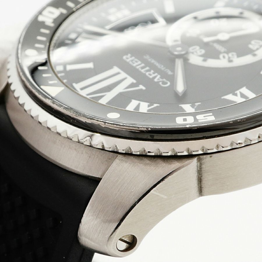 卡地亞 Calibre Diver 300M W7100056 黑色錶盤男士腕錶-6