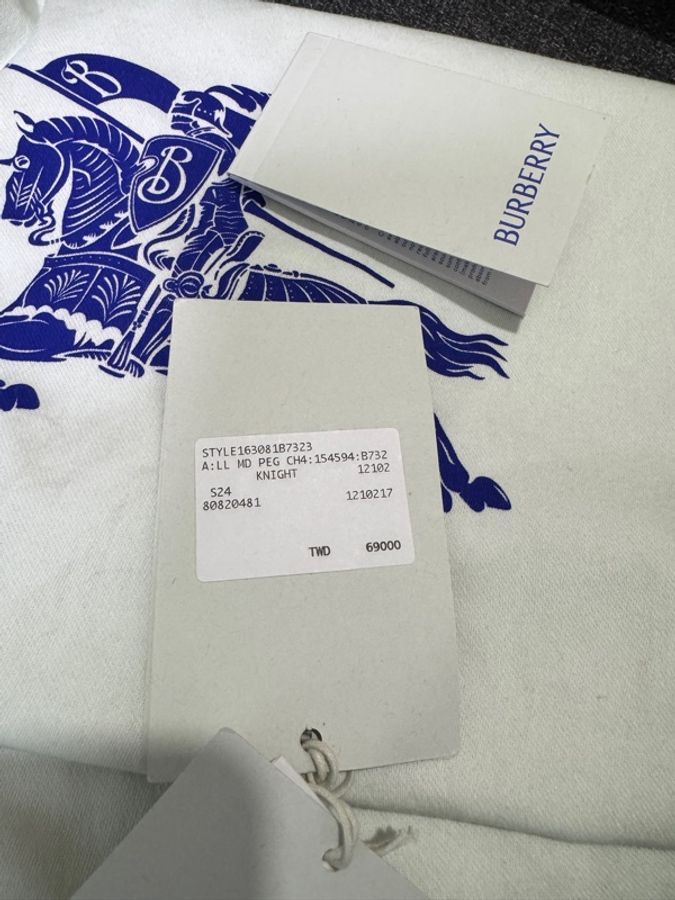 BURBERRY 專櫃正品 8082048 藍色PEG 中號 手提包 肩背包-19