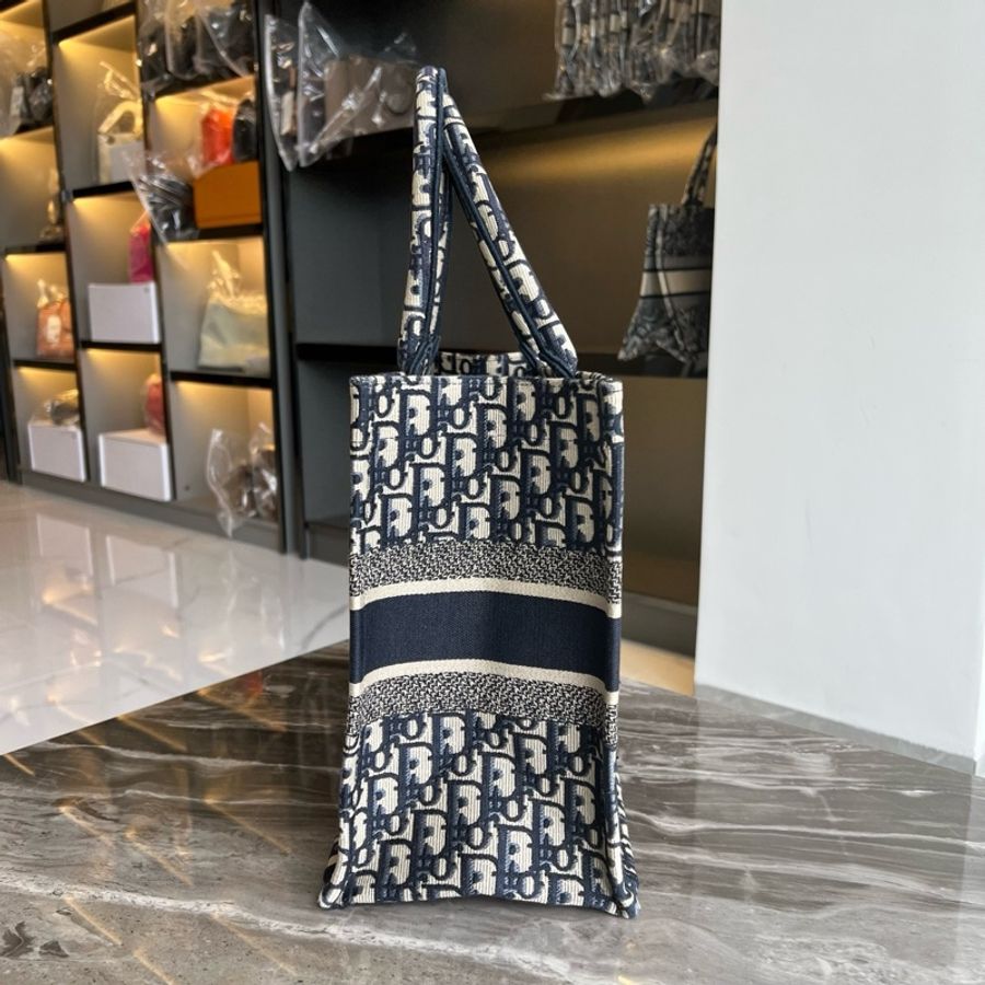 DIOR迪奧 BookTote 老花滿印大容量 Oblique手工 刺繡 托特包Tote包-3