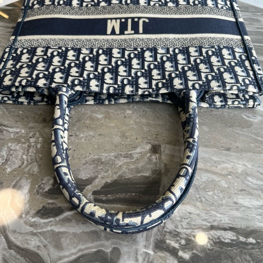 DIOR迪奧 BookTote 老花滿印大容量 Oblique手工 刺繡 托特包Tote包-14