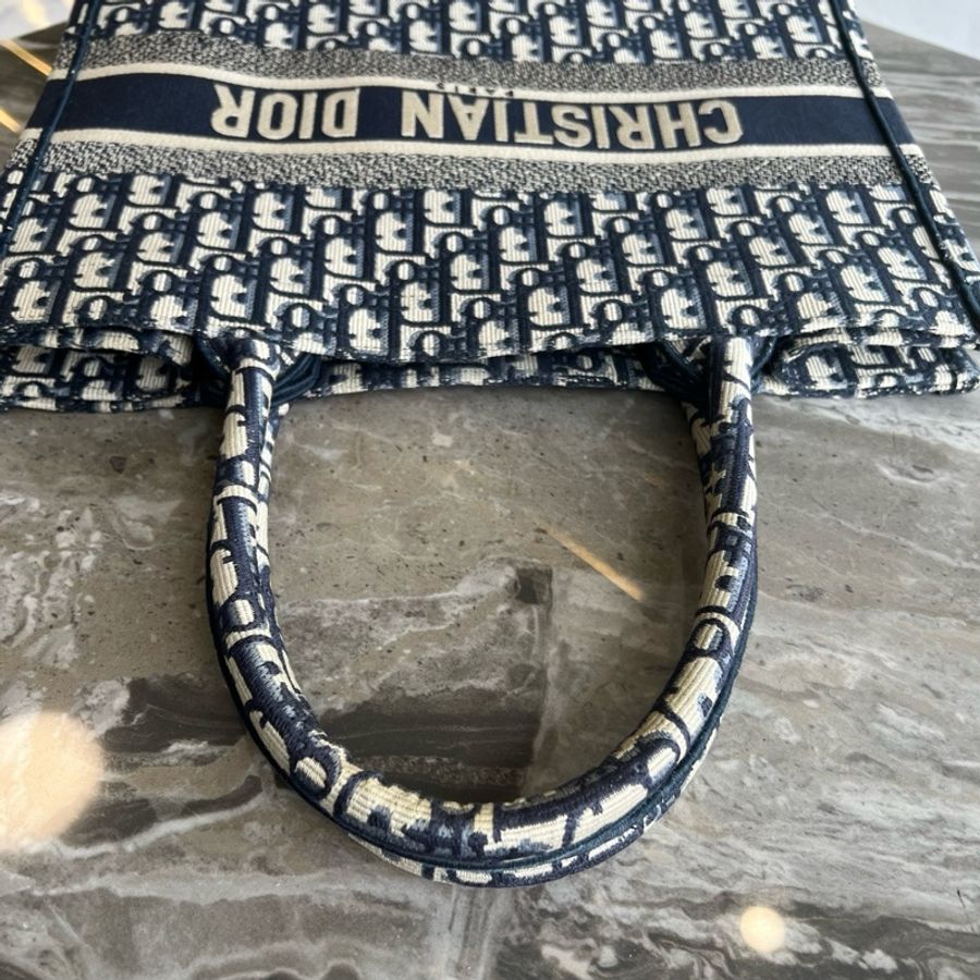 DIOR迪奧 BookTote 老花滿印大容量 Oblique手工 刺繡 托特包Tote包-15