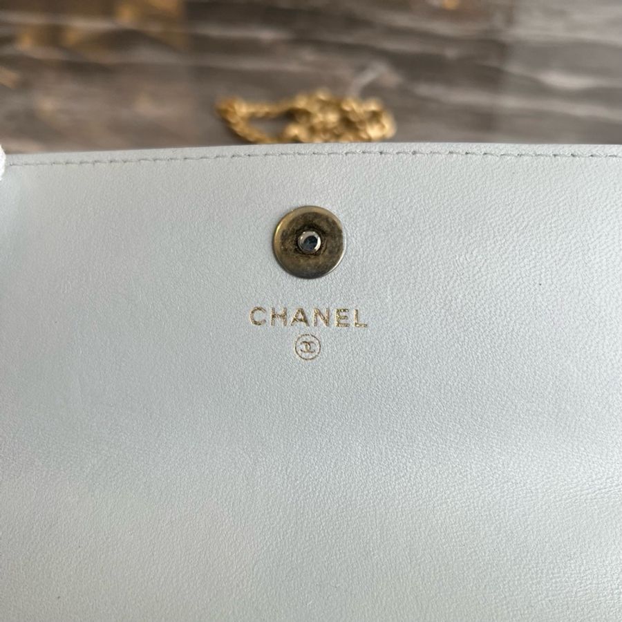 CHANEL香奈兒 Classic Flap CF 23S 山茶花調節扣鏈條菱格小金球 小羊皮 單肩-8