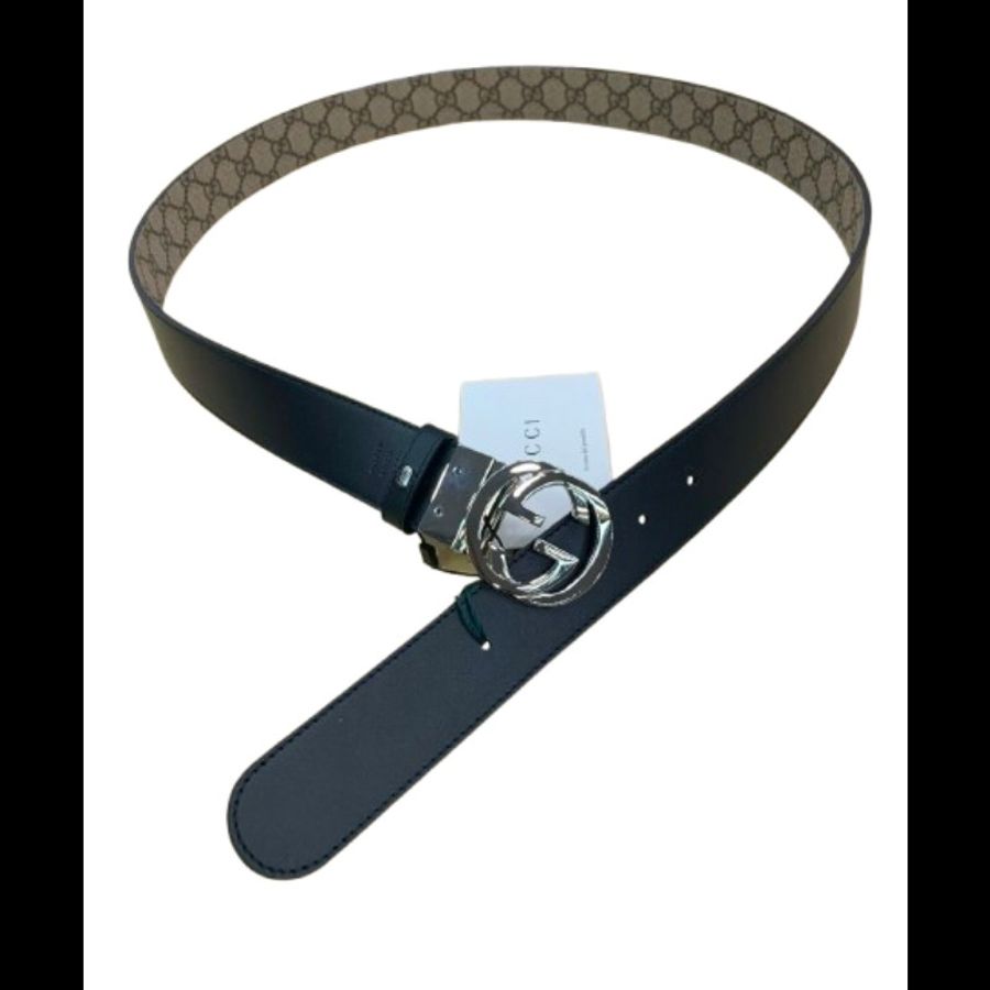 Gucci GG扣 雙面腰帶 皮帶 男女同款 100cm-1