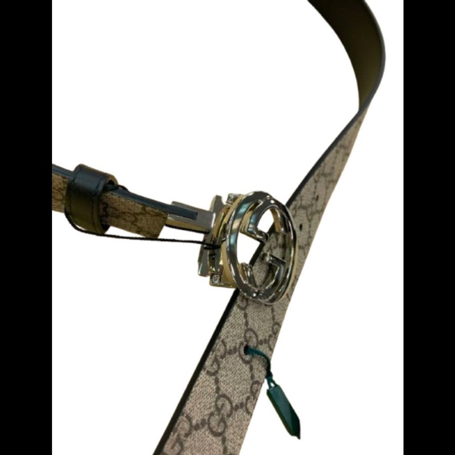 Gucci GG扣 雙面腰帶 皮帶 男女同款 100cm-3