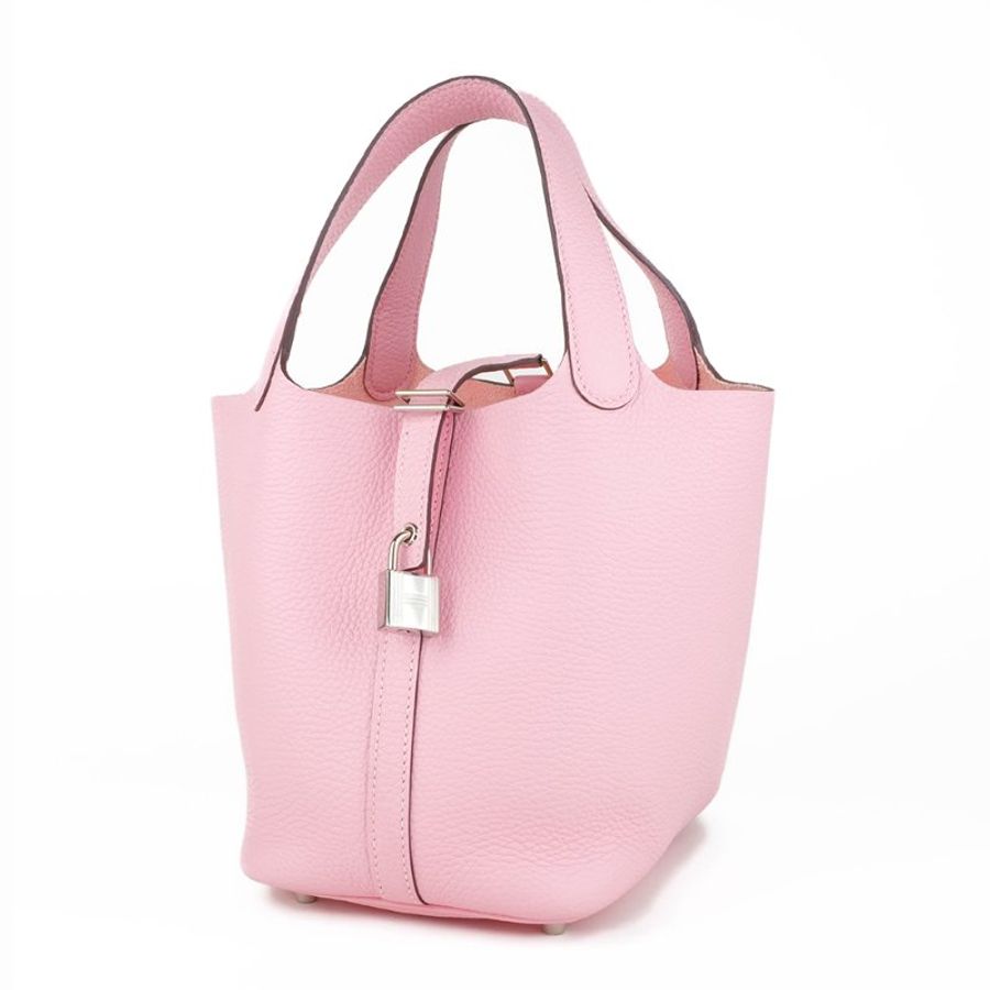 HERMÈS 愛馬仕 Picotin Lock 18 菜籃子 櫻花粉 Clemence 牛皮手提包｜B刻 2023年 Rose Sakura 稀有夢幻色｜KÉSH 凱仕精品-4