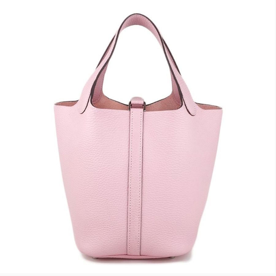 HERMÈS 愛馬仕 Picotin Lock 18 菜籃子 櫻花粉 Clemence 牛皮手提包｜B刻 2023年 Rose Sakura 稀有夢幻色｜KÉSH 凱仕精品-6