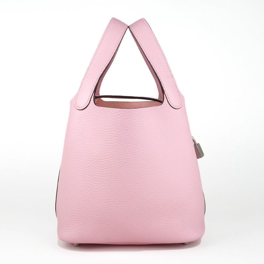 HERMÈS 愛馬仕 Picotin Lock 18 菜籃子 櫻花粉 Clemence 牛皮手提包｜B刻 2023年 Rose Sakura 稀有夢幻色｜KÉSH 凱仕精品-7