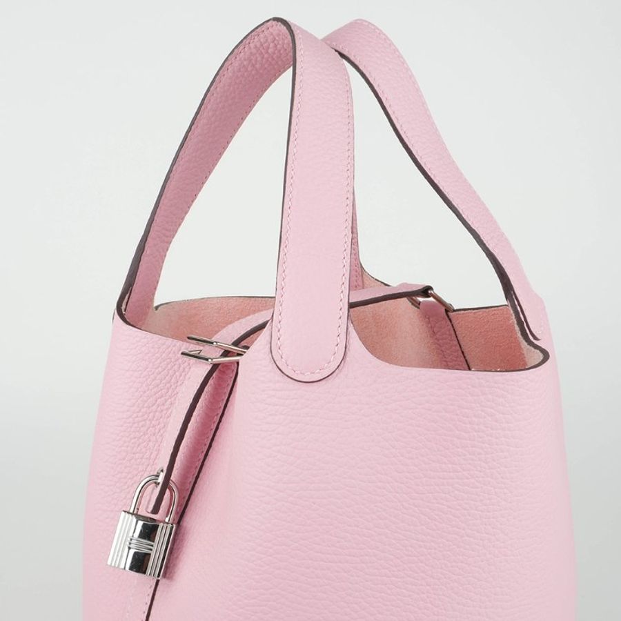 HERMÈS 愛馬仕 Picotin Lock 18 菜籃子 櫻花粉 Clemence 牛皮手提包｜B刻 2023年 Rose Sakura 稀有夢幻色｜KÉSH 凱仕精品-9