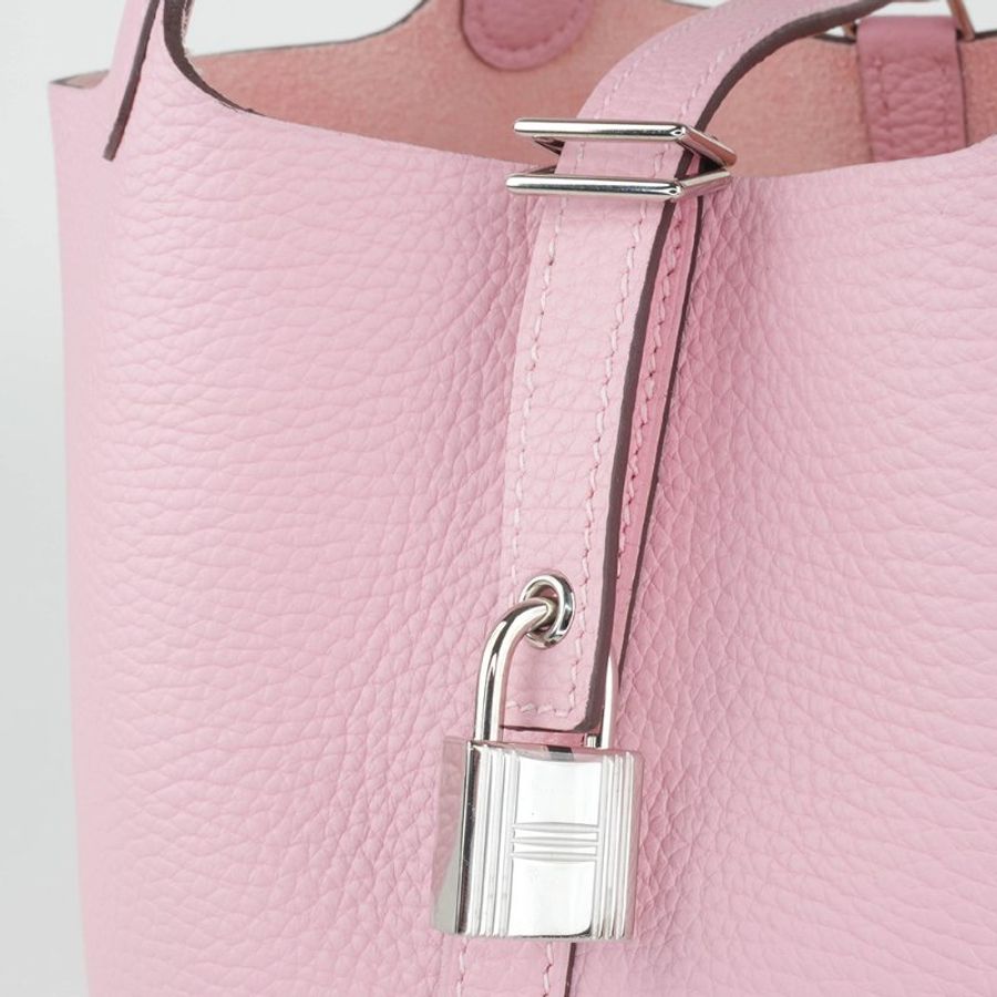 HERMÈS 愛馬仕 Picotin Lock 18 菜籃子 櫻花粉 Clemence 牛皮手提包｜B刻 2023年 Rose Sakura 稀有夢幻色｜KÉSH 凱仕精品-11