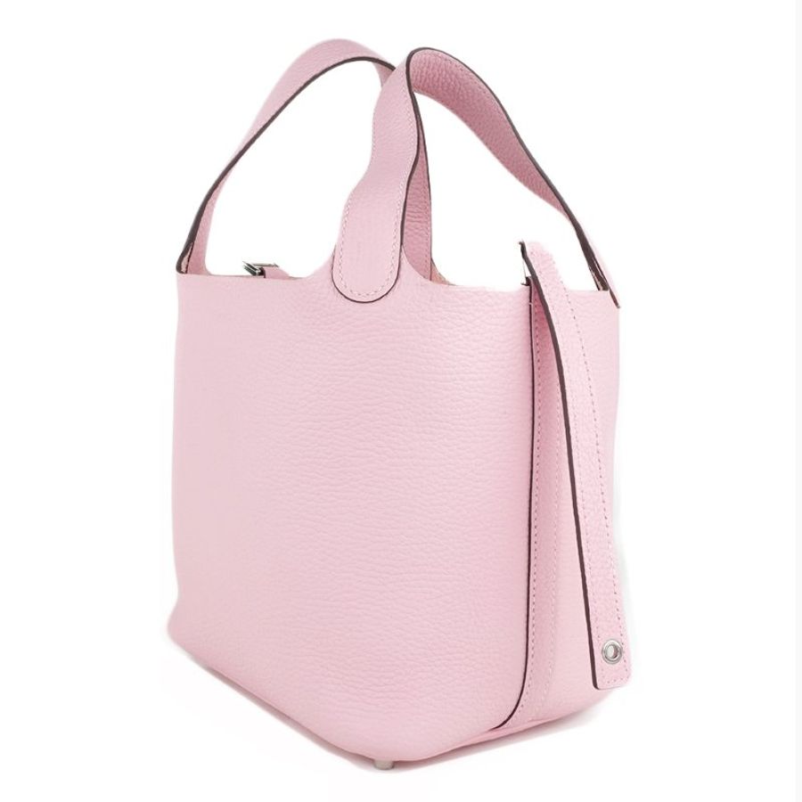 HERMÈS 愛馬仕 Picotin Lock 18 菜籃子 櫻花粉 Clemence 牛皮手提包｜B刻 2023年 Rose Sakura 稀有夢幻色｜KÉSH 凱仕精品-17