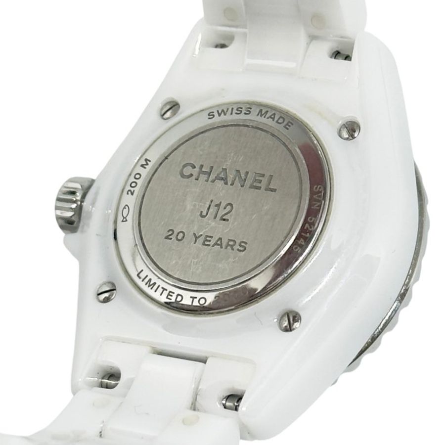 CHANEL *限量* J12 經典元素 塗鴉 鑽石點綴 石英手表-9