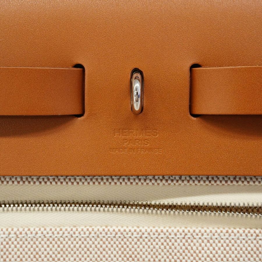 愛馬仕 Herbag Zip PM Toile GM 金色 G 印章兩用包 女士 P3142715-4