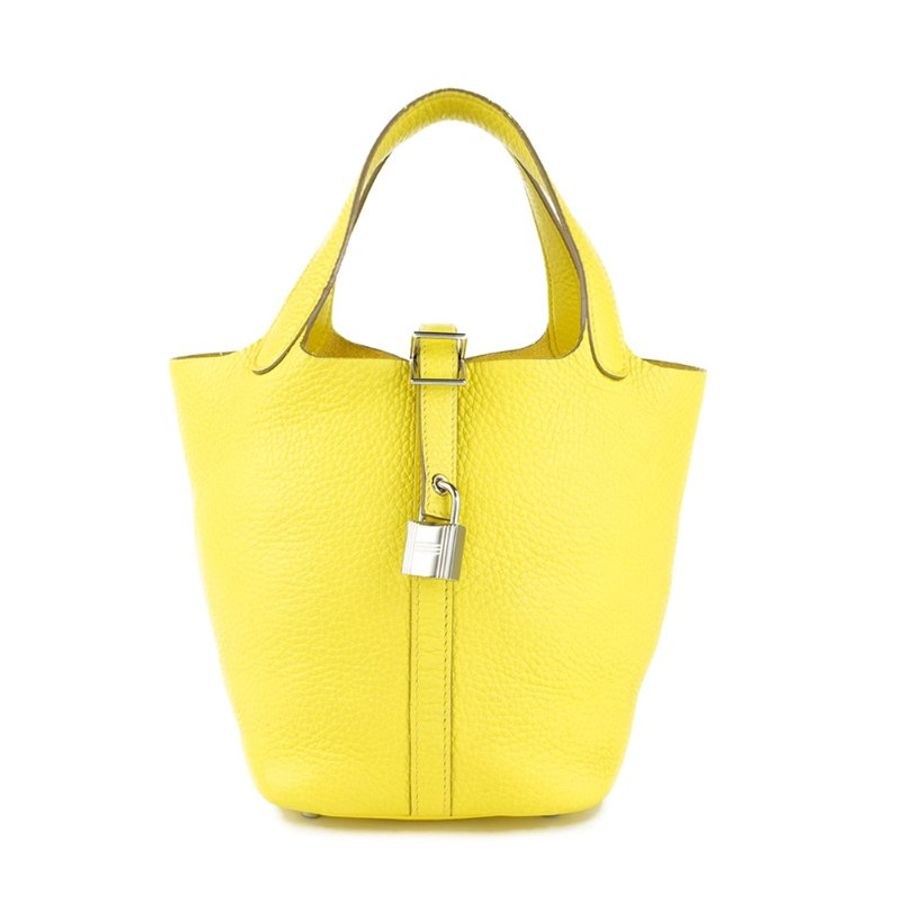 HERMÈS 愛馬仕 Picotin Lock 18 菜籃子 檸檬黃 Clemence 牛皮手提包｜Y刻 2020年 Jaune Poussin 亮眼稀有色｜KÉSH 凱仕精品-0