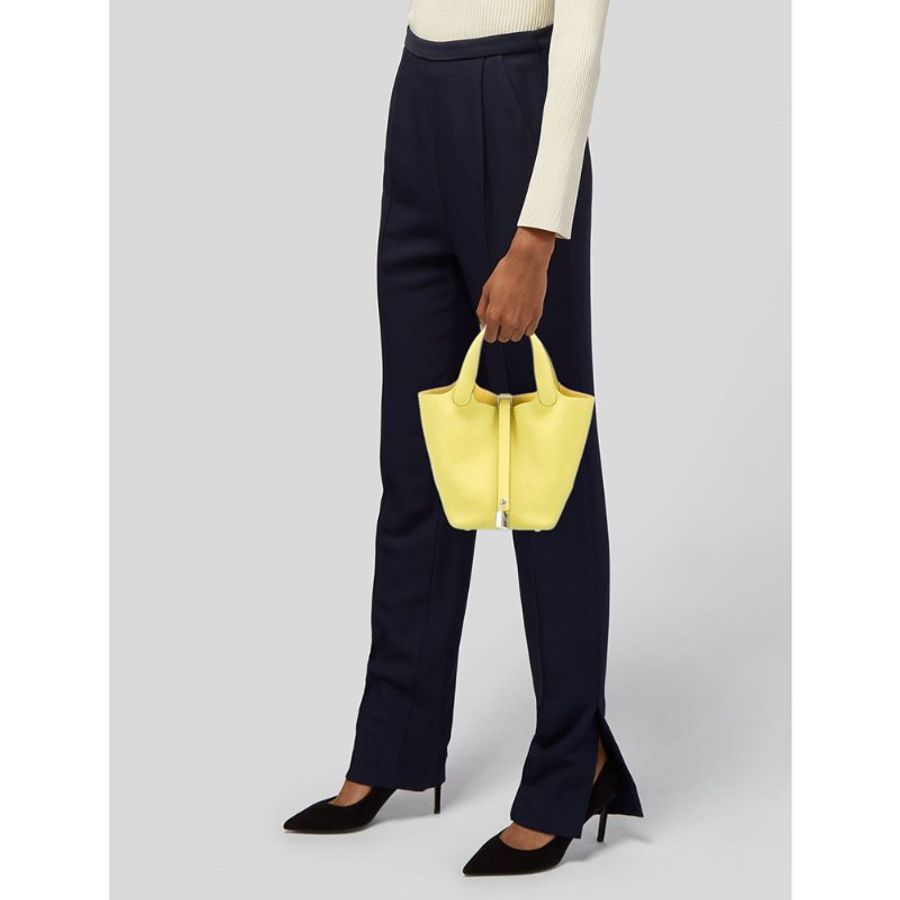HERMÈS 愛馬仕 Picotin Lock 18 菜籃子 檸檬黃 Clemence 牛皮手提包｜Y刻 2020年 Jaune Poussin 亮眼稀有色｜KÉSH 凱仕精品-2
