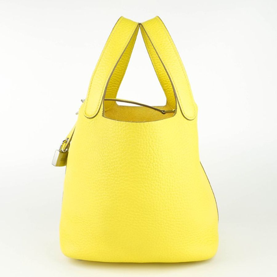 HERMÈS 愛馬仕 Picotin Lock 18 菜籃子 檸檬黃 Clemence 牛皮手提包｜Y刻 2020年 Jaune Poussin 亮眼稀有色｜KÉSH 凱仕精品-4