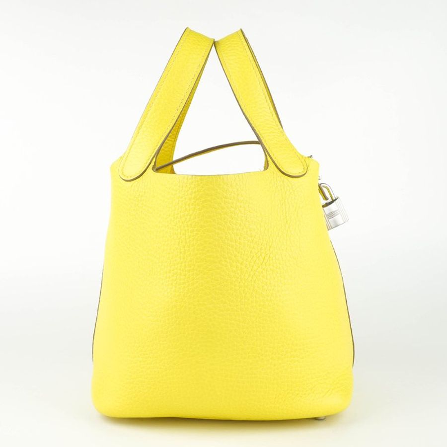 HERMÈS 愛馬仕 Picotin Lock 18 菜籃子 檸檬黃 Clemence 牛皮手提包｜Y刻 2020年 Jaune Poussin 亮眼稀有色｜KÉSH 凱仕精品-6