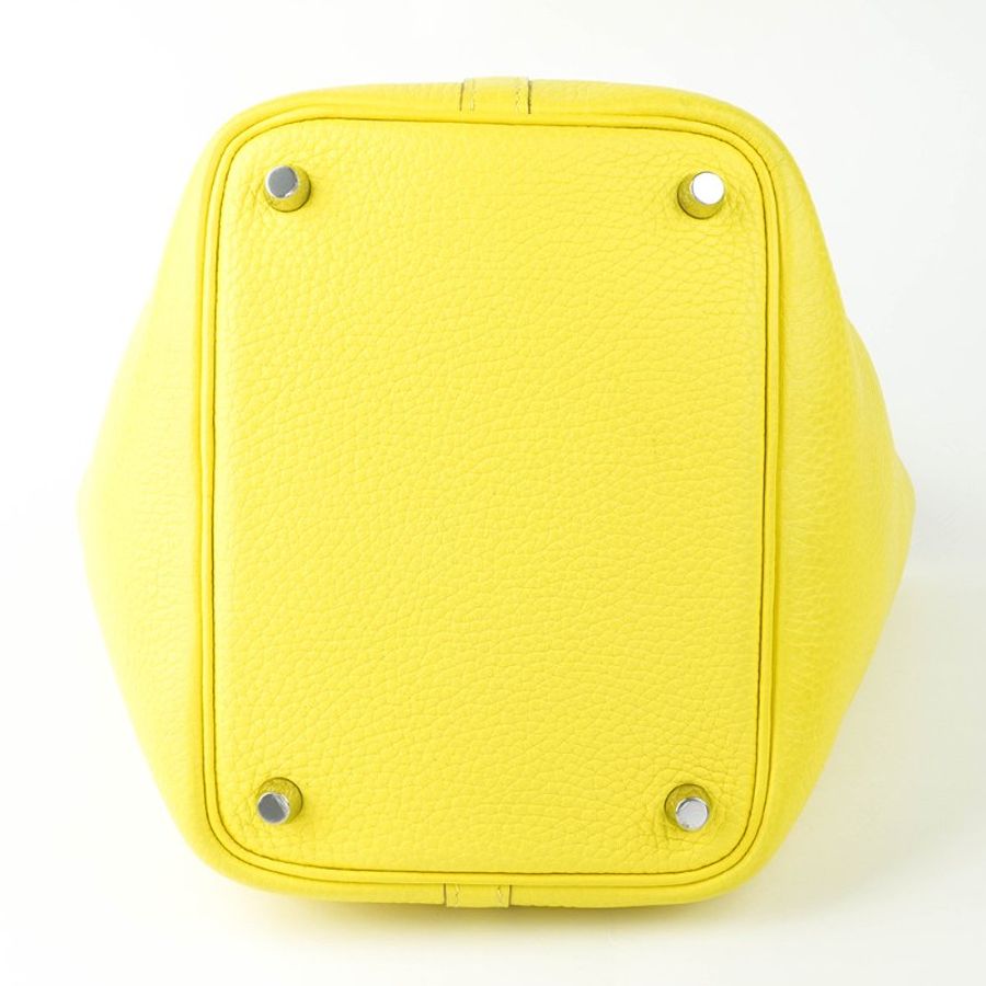 HERMÈS 愛馬仕 Picotin Lock 18 菜籃子 檸檬黃 Clemence 牛皮手提包｜Y刻 2020年 Jaune Poussin 亮眼稀有色｜KÉSH 凱仕精品-10