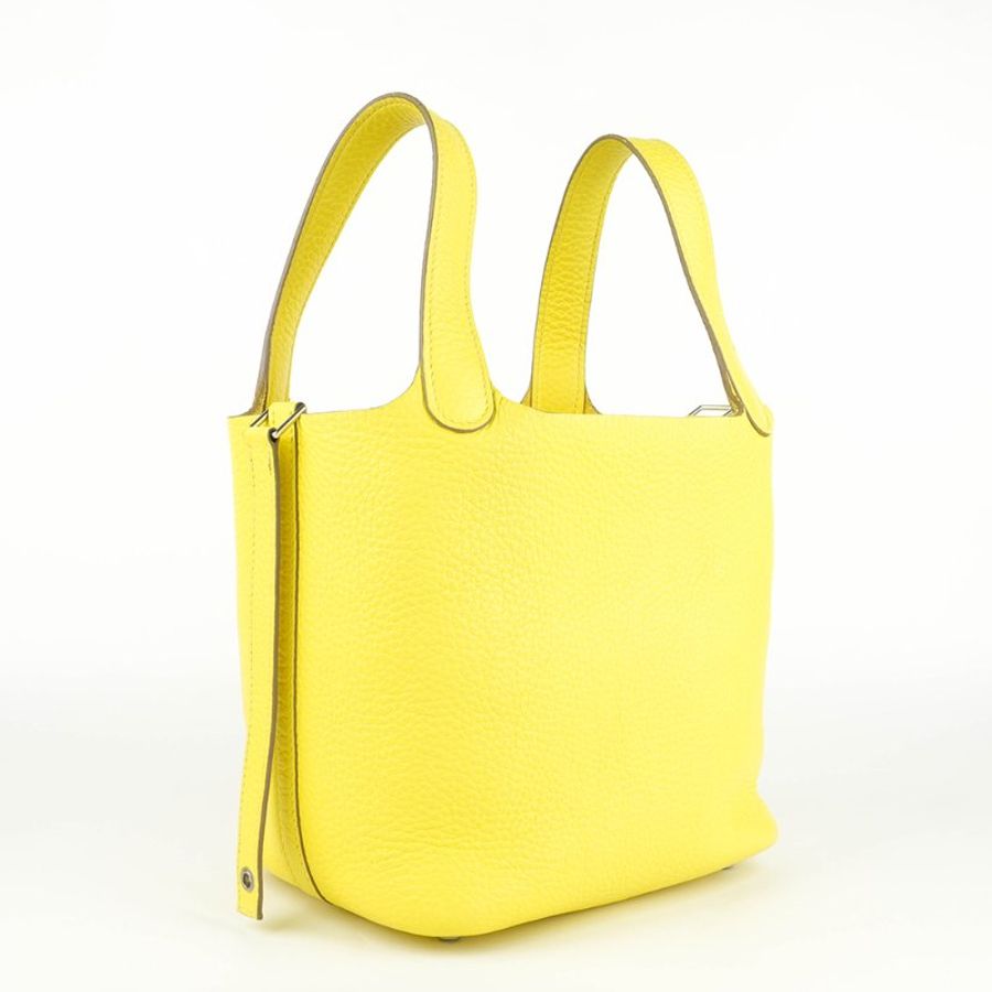 HERMÈS 愛馬仕 Picotin Lock 18 菜籃子 檸檬黃 Clemence 牛皮手提包｜Y刻 2020年 Jaune Poussin 亮眼稀有色｜KÉSH 凱仕精品-16