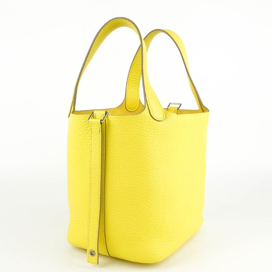HERMÈS 愛馬仕 Picotin Lock 18 菜籃子 檸檬黃 Clemence 牛皮手提包｜Y刻 2020年 Jaune Poussin 亮眼稀有色｜KÉSH 凱仕精品-17
