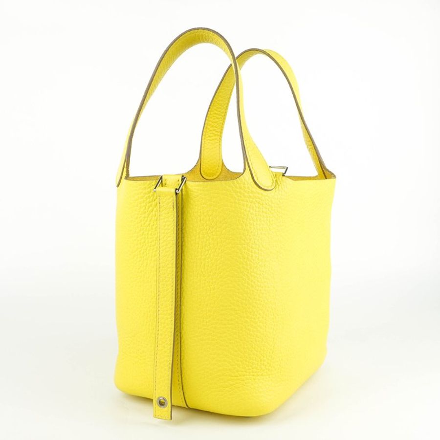 HERMÈS 愛馬仕 Picotin Lock 18 菜籃子 檸檬黃 Clemence 牛皮手提包｜Y刻 2020年 Jaune Poussin 亮眼稀有色｜KÉSH 凱仕精品-18
