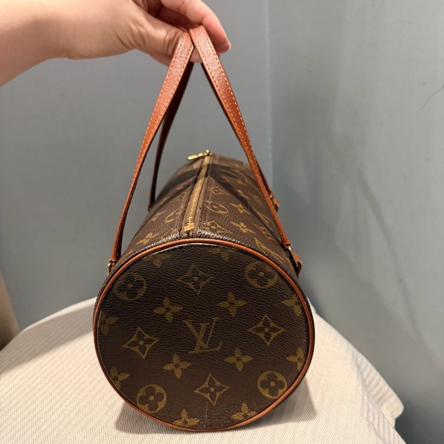 Louis Vuitton LV 經典老花 26 巴比龍 圓筒包 手拿包-7