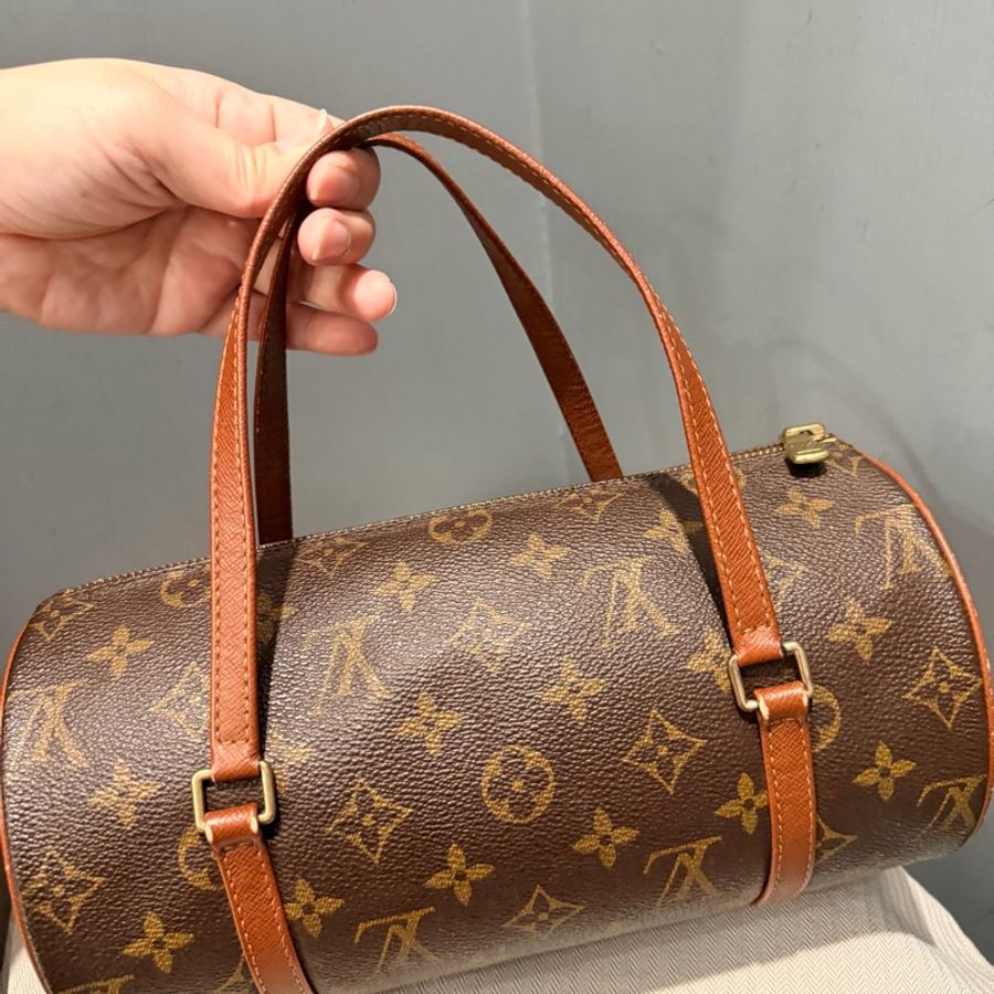 Louis Vuitton LV 經典老花 26 巴比龍 圓筒包 手拿包-9