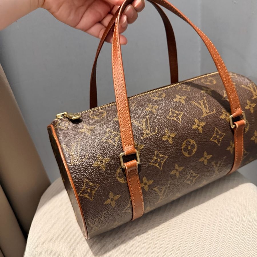 Louis Vuitton LV 經典老花 26 巴比龍 圓筒包 手拿包-20