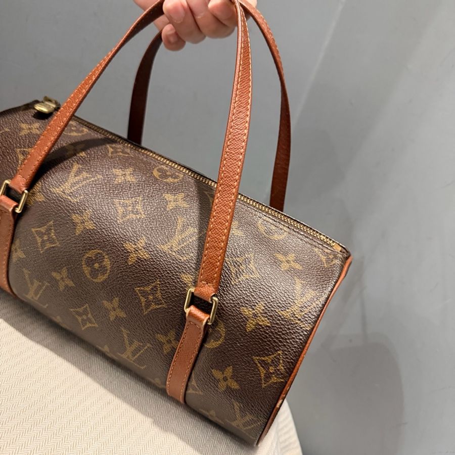 Louis Vuitton LV 經典老花 26 巴比龍 圓筒包 手拿包-21
