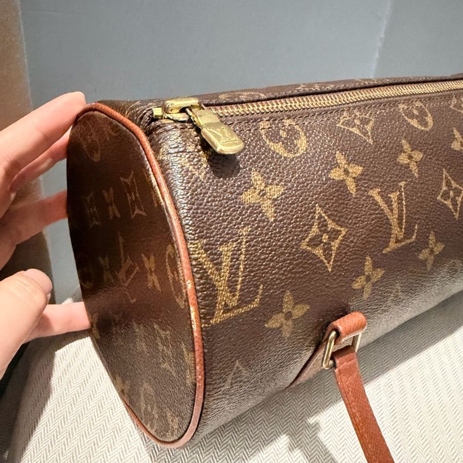Louis Vuitton LV 經典老花 26 巴比龍 圓筒包 手拿包-33