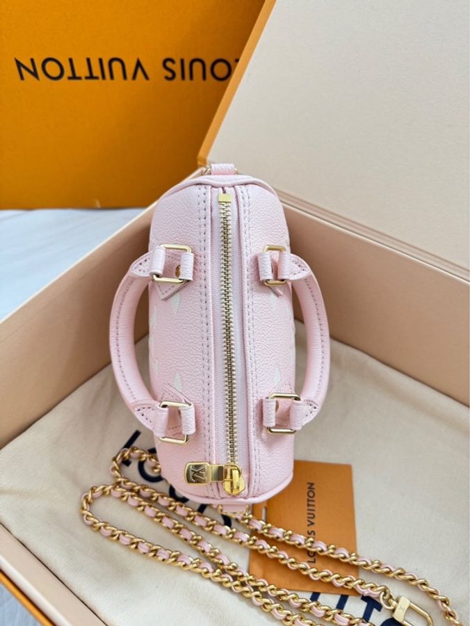 #全新全配🈶台灣購證 #全網最甜💰 Lv speedy nano草莓牛奶 絕版爆款顏色🔥-9