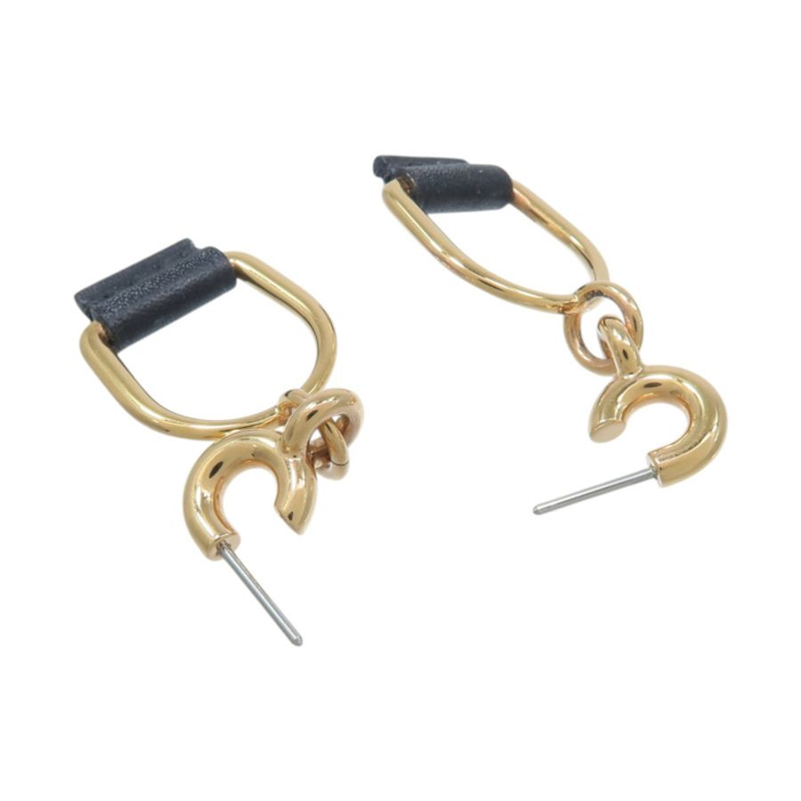 HERMES Swift皮革/金屬Heritage Equestre Etrier Earrings耳環-3