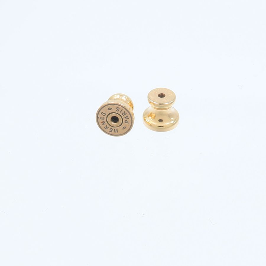 HERMES Swift皮革/金屬Heritage Equestre Etrier Earrings耳環-4