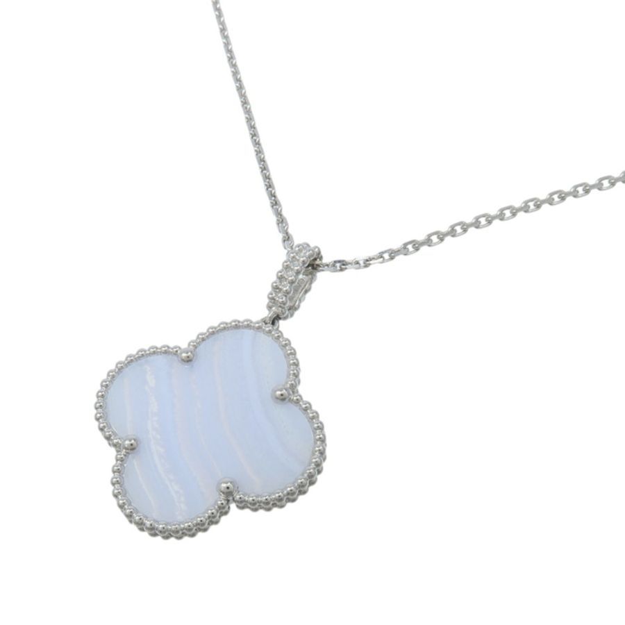 Van Cleef & Arpels 18K白金Magic Alhambra玉髓項鍊-2