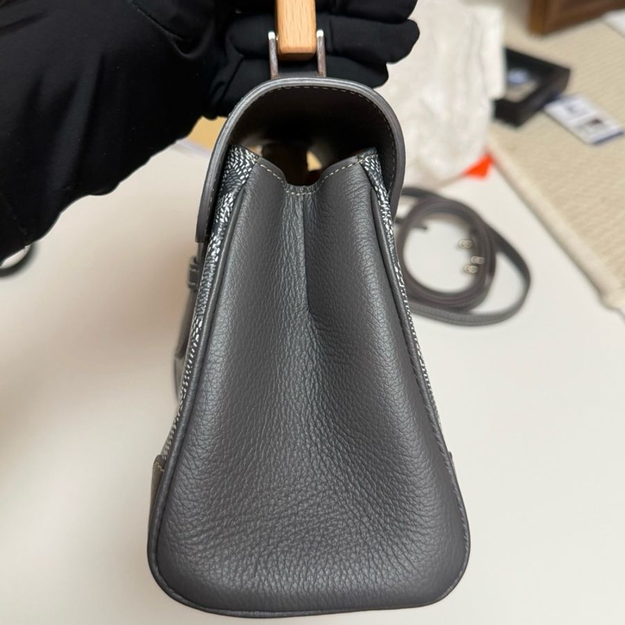 Goyard 戈雅 灰色mini西貢手提包肩背包斜挎包-3