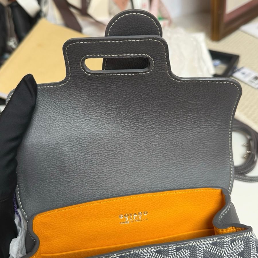 Goyard 戈雅 灰色mini西貢手提包肩背包斜挎包-4
