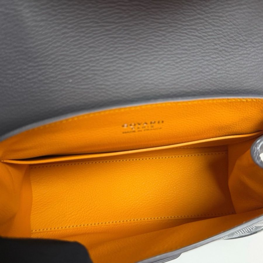 Goyard 戈雅 灰色mini西貢手提包肩背包斜挎包-5