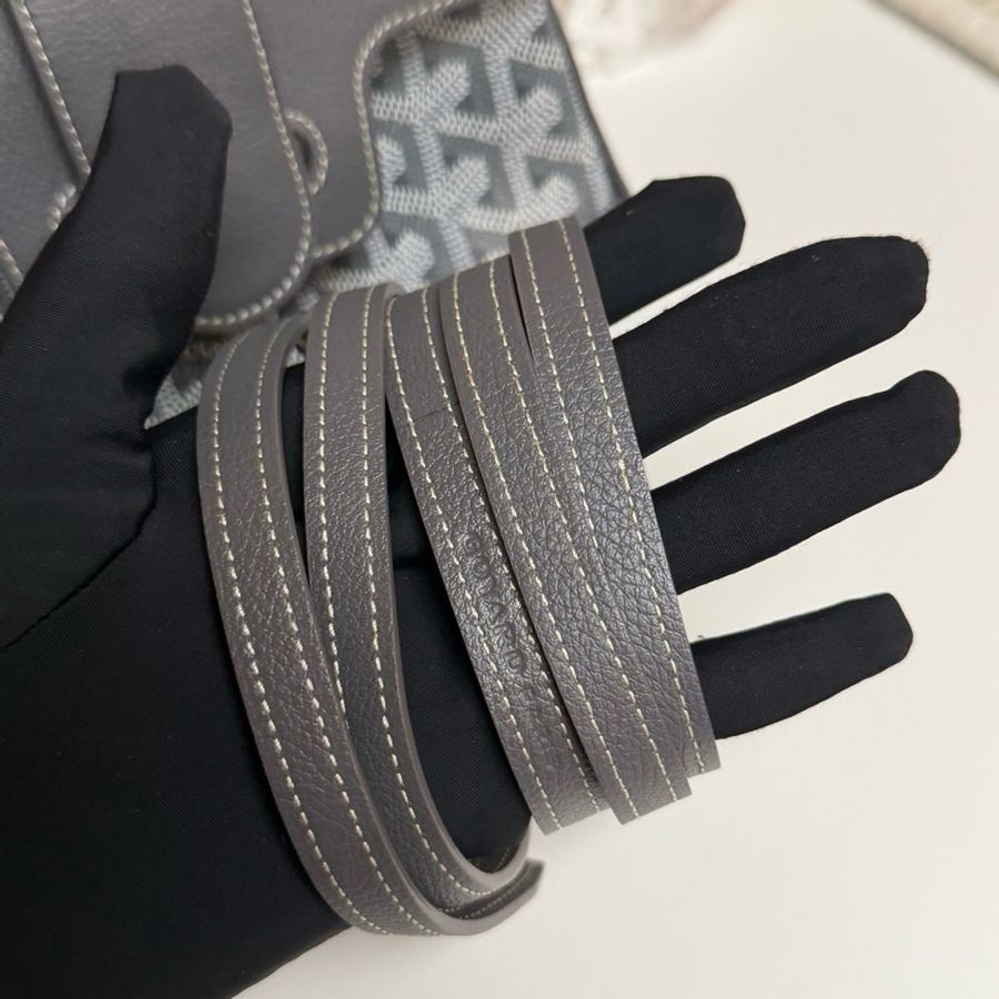 Goyard 戈雅 灰色mini西貢手提包肩背包斜挎包-7