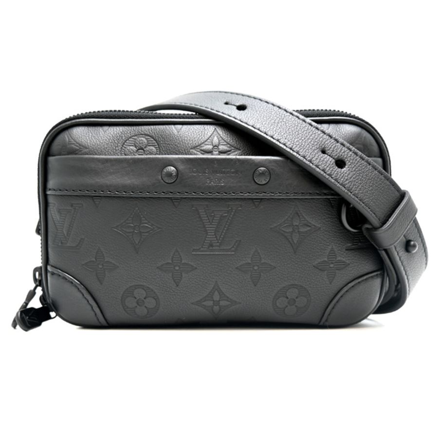 路易威登 Alpha Wearable Wallet 男女通用單肩包,M82544(已停產),Monogram Shadow 黑色-0