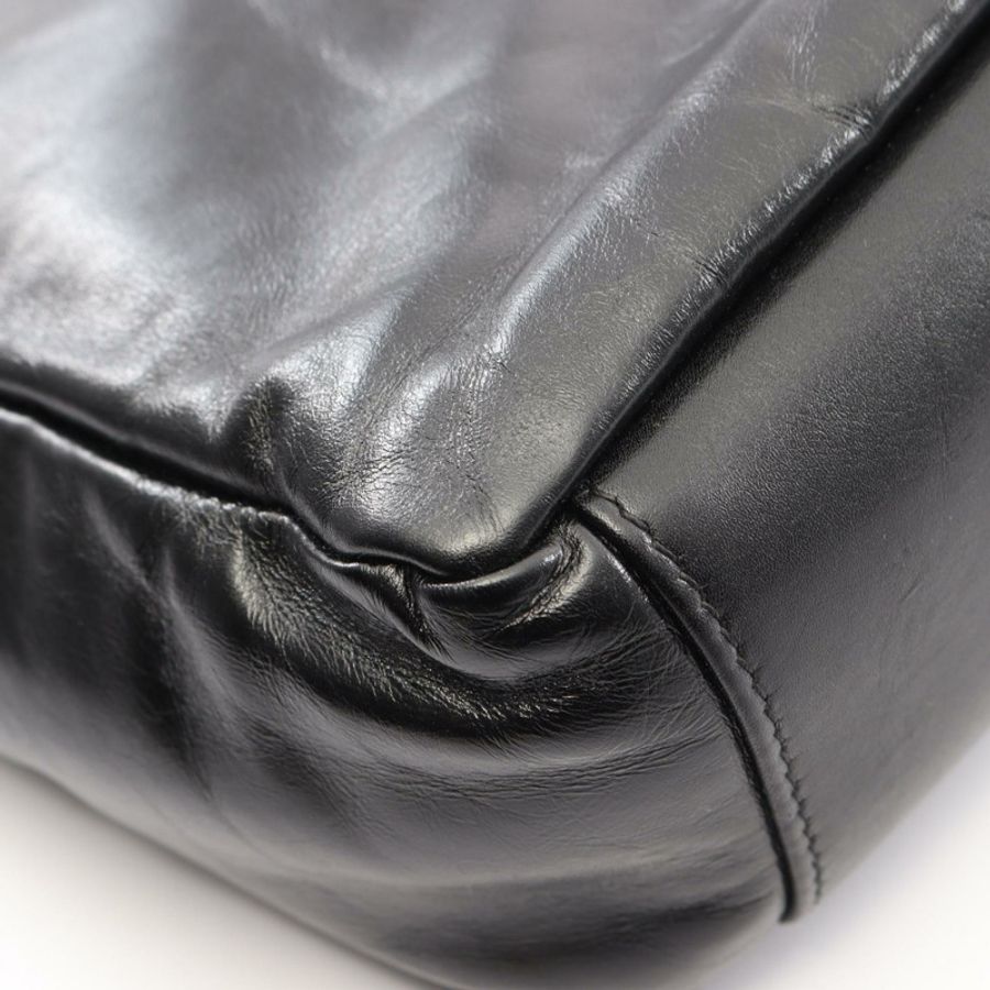 BALENCIAGA Monaco 斜背單肩包 787896 黑色皮革 二手 女士-5