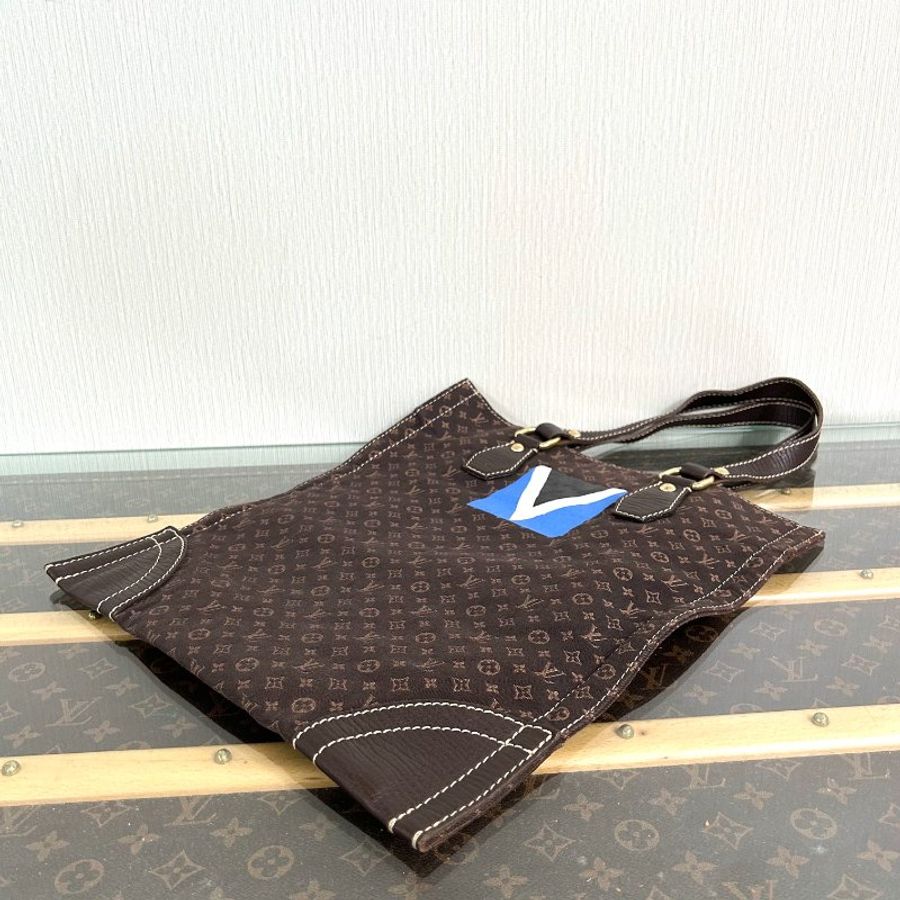 LV 經典老花帆布手提托特包 35*39.5 98新配件塵袋-3